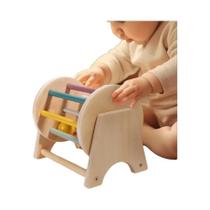 Brinquedo Educativo Montessori De Madeira Com Moeda E Bola, Tambor Ativo Para Bebês, Auxílio De