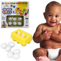 Brinquedo Educativo Montessori Infantil Caixa Ovos Encaixe