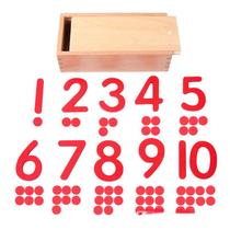 Brinquedo educativo Montessori Wooden Number and Chips Puzzle Brinquedo educativo Montessori Wooden Number and Chips Puzzle