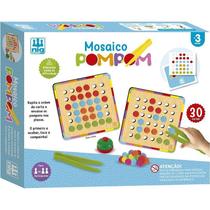 Brinquedo Educativo Mosaico Pompom Com Pinça E Cartas Montessori Brinquedo Educativo Mosaico Pompom Com Pinça E Cartas Montessori