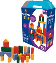 Brinquedo Educativo Multiblocks Coloridos 50 Peças