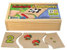 Brinquedo Educativo Números E Quantidades 30 Peças De Madeira