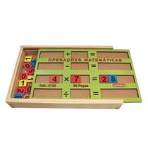 Brinquedo Educativo Operações Matemáticas em Madeira