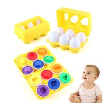 Brinquedo Educativo Ovos De Encaixar Com Caixa Geométricas - For Fun