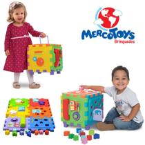 Brinquedo Educativo para Bebe Cubo Didático Grande Tapete Infantil de Encaixar e Montar - MercoToys