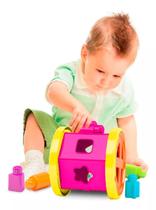 Brinquedo Educativo para Bebê Roda Vermelho Lúdico 6 Peças Dismat MK447 Menino Menina