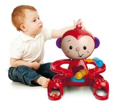 Brinquedo Educativo Para Bebês Macaco Zuquinha Interativo Escorrega Bolinhas 35 Cm Crec Crec