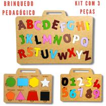 Brinquedo Educativo Pedagógico Com Letras, Formas E Números - Nybc