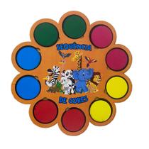 Brinquedo Educativo Pedagógico em Madeira Sequência de Cores Brinquedo Educativo Pedagógico em Madeira Sequência de Cores