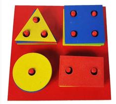 Brinquedo Educativo Pedagógico Montessori Formas Geométricas Brinquedo Educativo Pedagógico Montessori Formas Geométricas