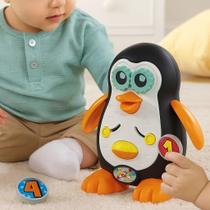 Brinquedo Educativo Pinguino Criança Presente Bonequinho Animal Bichinho Divertido Som