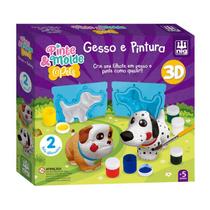 Brinquedo Educativo Pinte e Molde Pets Gesso e Pintura 3D Nig