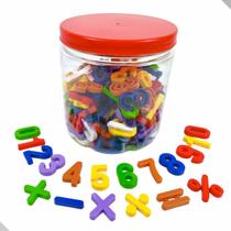 Brinquedo Educativo Pote Com Numeros 200 Peças