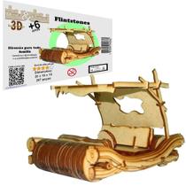 Brinquedo Educativo Quebra Cabeça 3D Carro Flintstones Mdf