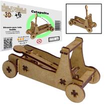 Brinquedo Educativo Quebra Cabeça 3D Catapulta Mdf