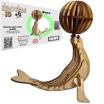 Brinquedo Educativo Quebra Cabeça 3D Foca Mdf