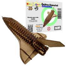 Brinquedo Educativo Quebra Cabeça 3D Ônibus Espacial Columbia MDF