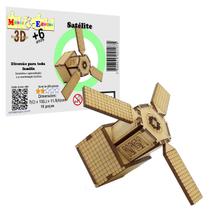 Brinquedo Educativo Quebra Cabeça 3D Satélite MDF