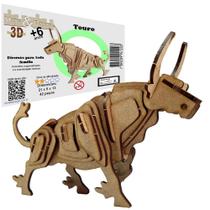 Brinquedo Educativo Quebra Cabeça 3d Touro Mdf