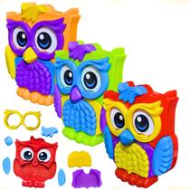 Brinquedo Educativo Quebra Cabeça Bebe Peças Encaixe Coruja Monta e Desmonta Didático Pedagogico Crianças 12 meses
