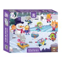 Brinquedo Educativo Quebra Cabeça Gigante 16 Peças Animais No Gelo - Nig