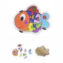 Brinquedo Educativo Quebra cabeça Infantil Peixe Peixinho