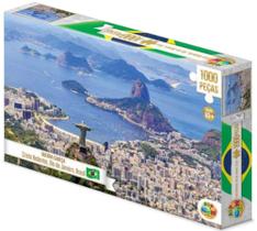 Brinquedo Educativo Quebra Cabeça Rio de Janeiro 1000 peças GGB Presente de Aniversário