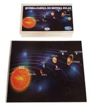 Brinquedo Educativo Quebra Cabeça Sistema Solar 12 Peças EM MDF