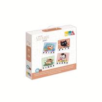 Brinquedo Educativo Quebra cabeça Soletrando Animais Babebi