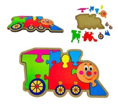 Brinquedo Educativo Quebra cabeça Trem Pedagógico 853 Brinquedo Educativo Quebra cabeça Trem Pedagógico 853