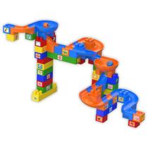 Brinquedo Educativo Rampa Divertida 64 Peças 30 Adesivos Brinquedo Educativo Rampa Divertida 64 Peças 30 Adesivos