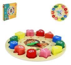 Brinquedo Educativo Relógio Encaixe Peças Sortidos