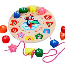 Brinquedo Educativo Relógio Montessori Madeira 13peças