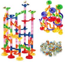 Brinquedo Educativo Rola Bola 109 Peças, Blocos de Construção STEAM, Pistas para Bolinhas, para Crianças a partir de 3 Anos Brinquedo Educativo Rola Bola 109 Peças, Blocos de Construção STEAM, Pistas para Bolinhas, para Crianças a partir de 3 Anos