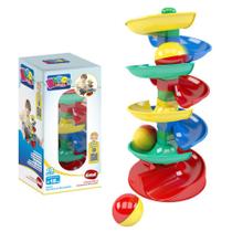 Brinquedo Educativo Rola Bola 18 Peças Dismat - MK412 Brinquedo Educativo Rola Bola 18 Peças Dismat - MK412