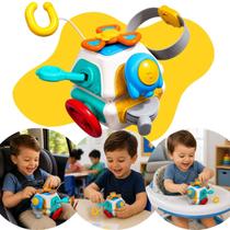 Brinquedo Educativo Sensorial 10 em 1 Cubo Interativo com Atividades para Bebê e Crianças TEA