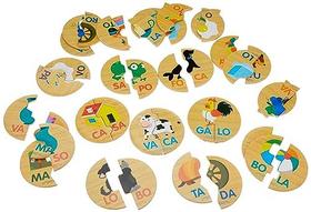 Brinquedo Educativo Silabas Em Madeira 40Pcs Brinquedo Educativo Silabas Em Madeira 40Pcs