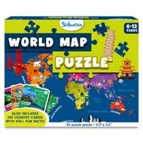 Brinquedo educativo Skillmatics World Map Puzzle de 96 peças
