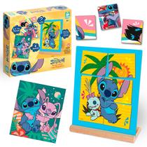 Brinquedo Educativo Stitch Com 42 Peças Magnéticas Para Montar 4 Cenas Diferentes