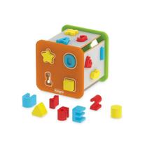 Brinquedo Educativo Super Cubo Didático Em Madeira Com Peças Plásticas 850 - Junges