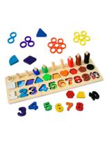 Brinquedo Educativo Tabuleiro Montessori Infantil Madeira MDF Pedagógico Brinquedo Educativo Tabuleiro Montessori Infantil Madeira MDF Pedagógico
