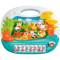 Brinquedo Educativo Teclado Fazendinha Interativo Som E Luz Dm Toys