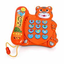 Brinquedo Educativo Telefone Musical Para Crianças Com Som E Luzes Modelo:Tigre Brinquedo Educativo Telefone Musical Para Crianças Com Som E Luzes Modelo:Tigre