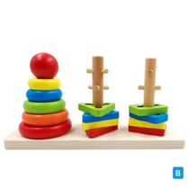 Brinquedo Educativo Torre de Encaixe Arco-Iris Donny Toys