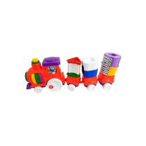 Brinquedo Educativo Trenzinho 3030 - Anima Trem Blocks Tateti 7 Peças