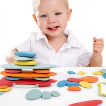 Brinquedo educativo Wokex Rainbow Transparent Pebbles Jenga