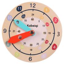 Brinquedo educativo Wooden Time Learning Clock para crianças
