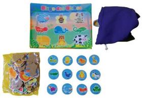 Brinquedo Educativos - Jogo Bingo Dos Bichos 61 Peças