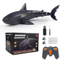 Brinquedo elétrico submarino de tubarão com controle remoto recarregável