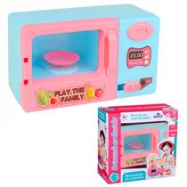 Brinquedo Eletrodomestico Infantil Microondas Colorido Porta Abre Funcionamento Manual Real